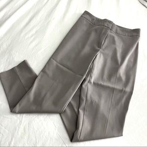 {escada} lavender-gray cropped silk/elastane pants